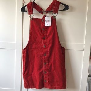 Corduroy overall dress
